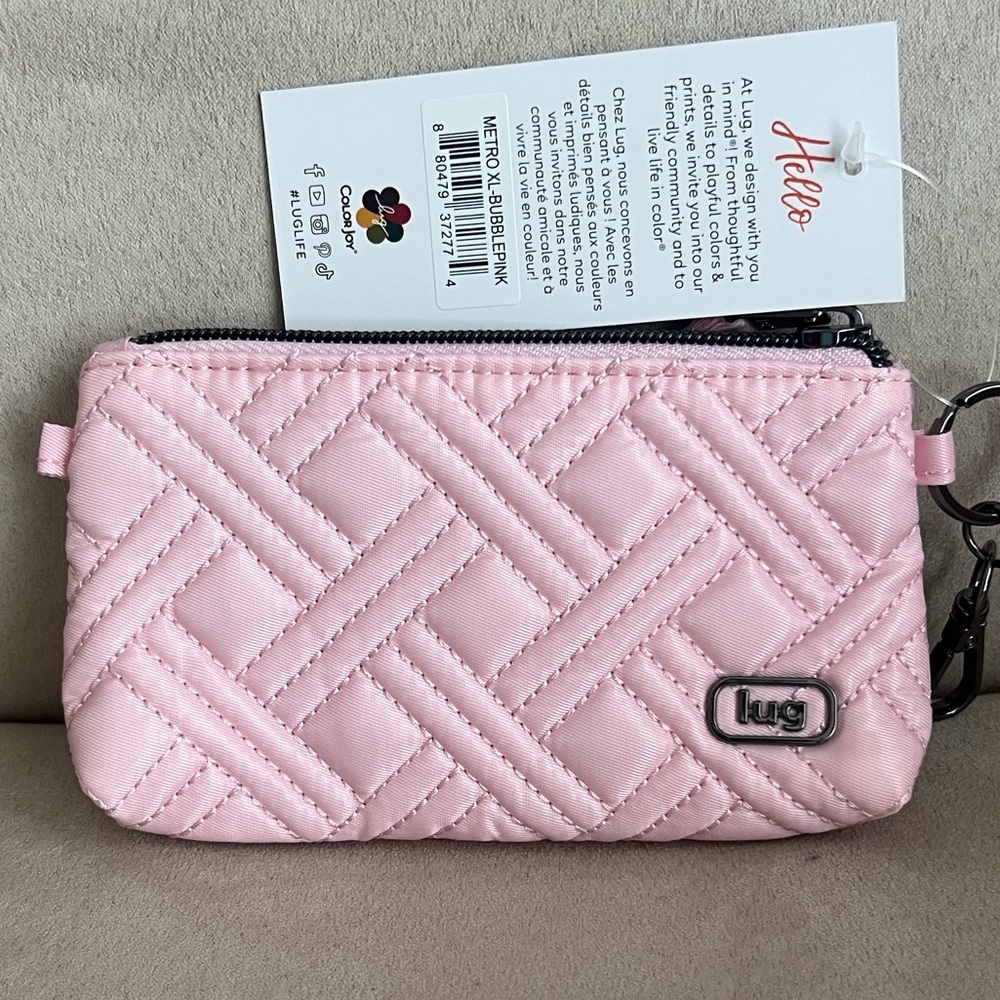 NWT Lug Metro XL ID Pouch in Bubble Pink 🫧
